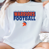 SC WARRIORS FOOTBALL WHITE CREW SWEATSHIRT- GILDAN 18000