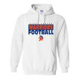 Sioux Center Warriors Football WHITE GILDAN HOODIE 18500