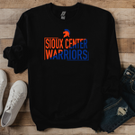 Warriors Slant Gildan Crew Black Sweatshirt