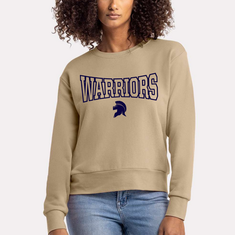 Warrior Block Next Level Womens Laguna Tan Sweatshirt