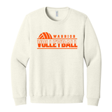 WARRIOR VOLLEYBALL JERZEES SWEET CREAM HEATHER CREW SWEATSHIRT 562M