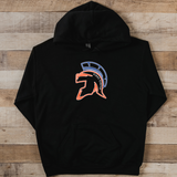 Helmet Outline Black Gildan Hoodie