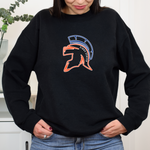 Helmet Outline Black Gildan Sweatshirt