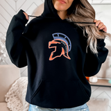 Helmet Outline Black Gildan Hoodie