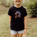 Helmet Outline Black Tee - Next Level 6010 or Bella Canvas