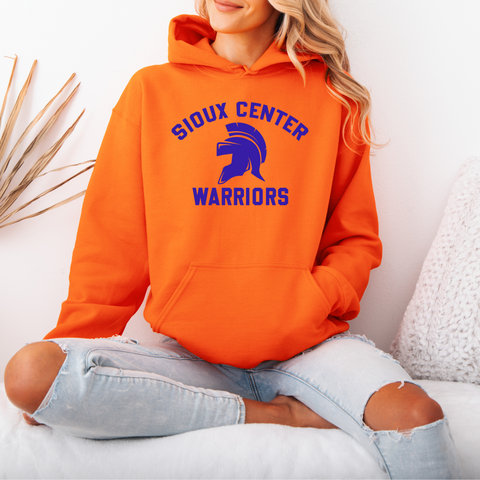 Orange Classic Warriors Hoodie - Royal Print