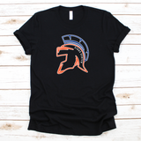 Helmet Outline Black Tee - Next Level 6010 or Bella Canvas
