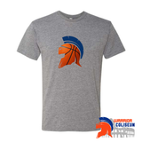 Basketball Helmet Gray Tee - Next Level 6010 or Bella Canvas