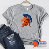 Basketball Helmet Gray Tee - Next Level 6010 or Bella Canvas