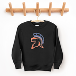 Helmet Outline Black Gildan Sweatshirt