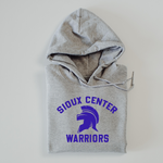 Gray Classic Warriors Hoodie - Royal Print