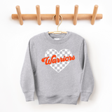 Checkered Heart Gray Sweatshirt Toddler, Youth and Adult