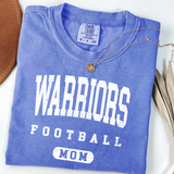 Comfort Colors Flo Blue Grunge Football Mom Tee 1717