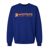 Warriors Sioux Center Modern Fan Deep Royal Gildan Crew