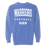 Comfort Colors Flo Blue Grunge Football Mom Sweatshirt 1566