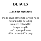 CREAM JULIET FB MOM MOCKNECK  PENNANT 7187
