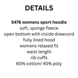 WOMEN'S SPORTS HOODIE FOOTBALL MOM SCRIPT PENNANT 5476