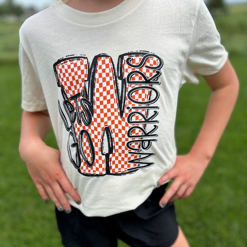 Checkered W - Let's Go Warriors Tee
