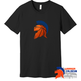 Basketball Helmet Black Black Tee - Next Level 6010 or Bella Canvas
