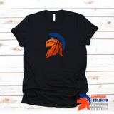 Basketball Helmet Black Black Tee - Next Level 6010 or Bella Canvas