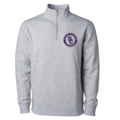 Indepedent Unisex Midweight Quarter-Zip Gray SC Round Logo