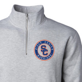 Indepedent Unisex Midweight Quarter-Zip Gray SC Round Logo
