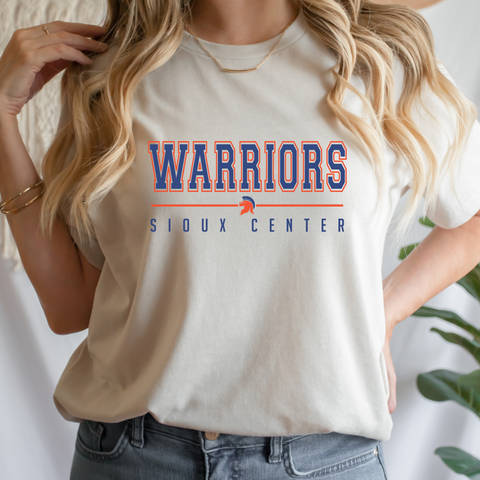 Warriors Line Heather Dust Tee - Bella Canvas