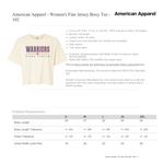 American Apparel Boxy Crop Warrior Line Tee 102