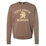 Classic Warriors Brown and Tan Bella Canvas Drop Shoulder Sweatshirt