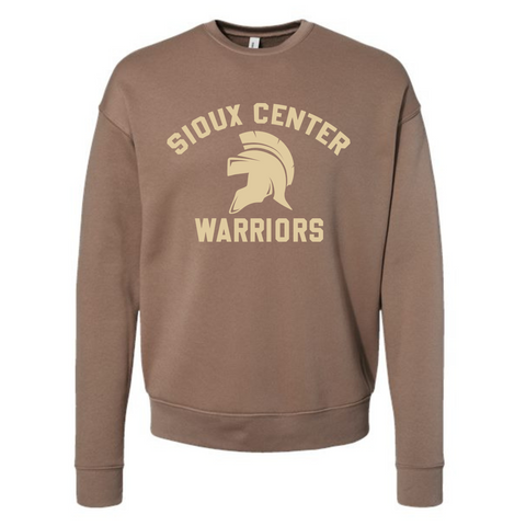 Classic Warriors Brown and Tan Bella Canvas Drop Shoulder Sweatshirt