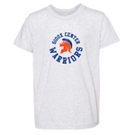 Warriors Round White Fleck Triblend Tee