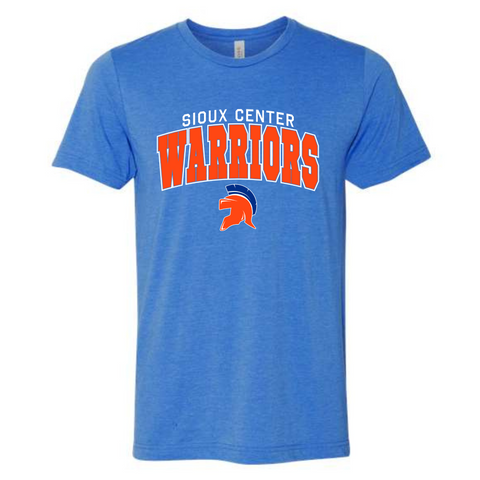 Warrior Varsity Heather Royal Bella Canvas Tee