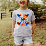 Volleyball Bow Collage Gray Tee