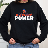 WARRIOR POWER BLACK CREW SWEATSHIRT- GILDAN 18000 TODDLER - ADULT