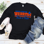 WARRIORS TRACK AND FIELD BLACK BELLA + CANVAS LONG SLEEVE