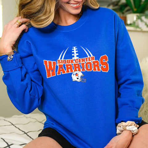 Warriors Football Helmet Sweatshirt