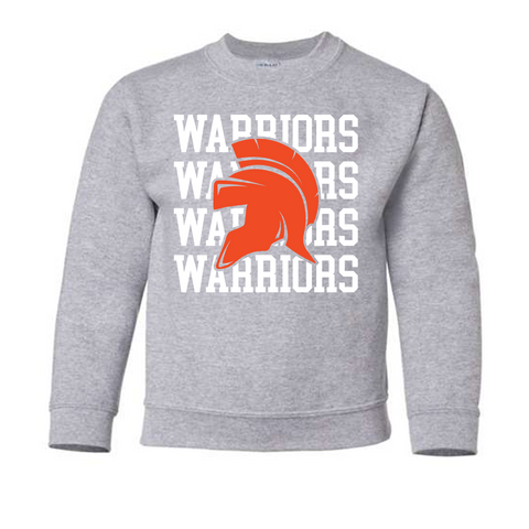 Warriors Stacked Youth Sweatshirt