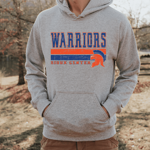 Vintage Warriors Gildan Gray Hoodie