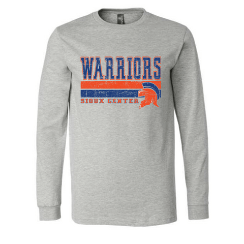 Warriors Vintage Grunge Long Sleeve