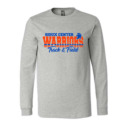 WARRIORS TRACK AND FIELD BELLA + CANVAS LONG SLEEVE