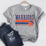 Warriors Vintage Grunge Gray Tee