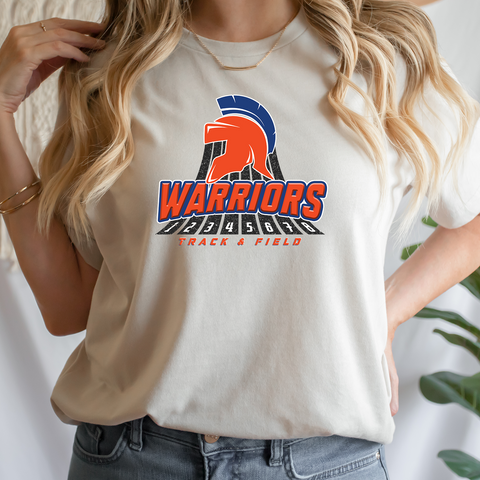 WARRIORS TRACK AND FIELD LANES BELLA + CANVAS TEE