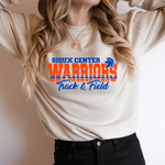 WARRIORS TRACK AND FIELD BELLA + CANVAS SWEATSHIRT