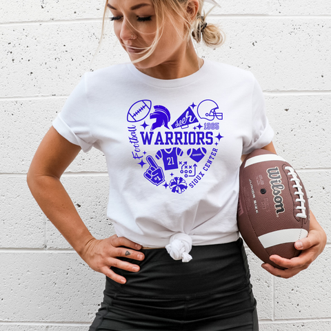 ALL THINGS FOOTBALL HEART - WHITE