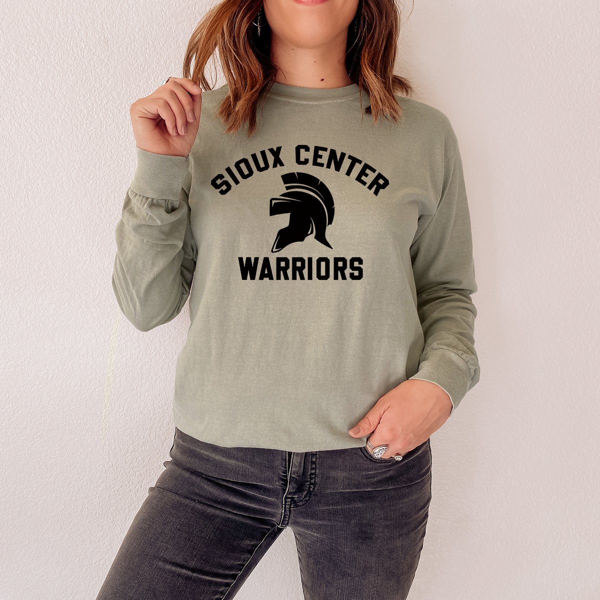 Comfort Colors Sandstone Long Sleeve Tee – Sioux Center Warriors