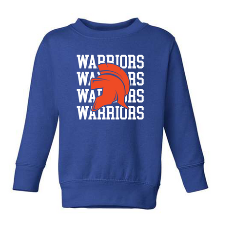 Warriors Stacked Toddler Rabbit Skins Royal Sweatshirt