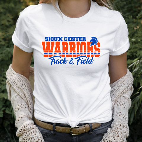 WARRIORS TRACK AND FIELD BELLA + CANVAS TEE