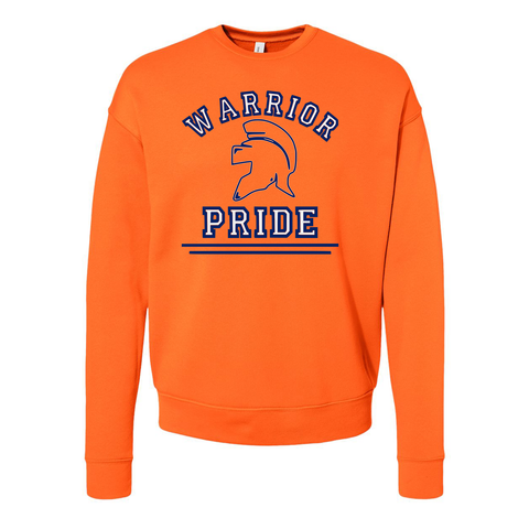 WARRIOR PRIDE ORANGE BELLA CANVAS SWEATSHIRT