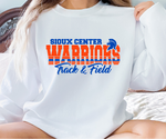 WARRIORS TRACK AND FIELD GILDAN CREW SWEATSHIRT