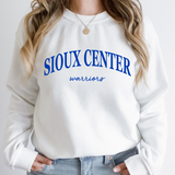 Gildan White and Royal Sioux Center Warriors Script